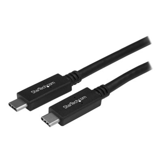 StarTech.com USB C to UCB C Cable - 0.5m - Short - M/M - USB 3.1 (10Gbps) - USB C Charging Cable - USB Type C Cable - USB-C to USB-C Cable (USB31CC50CM) - USB kabel - 24 pin USB-C (M) rovné do 24 pin USB-C (M) rovné - USB 3.1 Gen 2 / Thunderbolt 3 / DisplayPort 1.2 - 50 cm - podporuje 4K - cerná - pro P/N: HB31C2A2CB, HB31C3A1CS, HB31C4AS, M2E1BRU31C, PEXUSB311AC3, SV211HDUC, SV221HUC4K