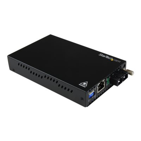 StarTech.com Multimode (MM) SC Fiber Media Converter for 1Gbe Network - 550m Range - Gigabit Ethernet -Remote Monitoring - 850nm (ET91000SC2) - Konvertor médií s optickými vlákny - 1GbE - 1000Base-LX, 1000Base-SX, 1000Base-T - RJ-45 / SC nekolik režimu - až 550 m - 850 nm - pro P/N: ETCHS2U, SVA12M2NEUA, SVA12M5NA