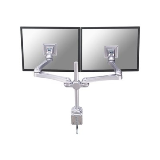 Neomounts FPMA-D930D - Montážní sada - plný pohyb - pro 2 LCD displeje - stříbrná - velikost obrazovky: 10"-30" - upevnění svorkou, upevnitelné na stůl