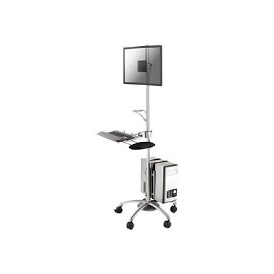Neomounts FPMA-MOBILE1800 - Vozík - pro LCD displej / PC vybavení - stříbrná - velikost obrazovky: 10"-27"