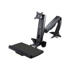 StarTech.com Sit Stand Monitor Arm, Desk Mount Adjustable Sit-Stand Workstation Arm for Single 34" VESA Mount Display, Ergonomic Articulating Standing Desk Converter with Keyboard Tray - Stand Up Office Desk (ARMSTSCP1) - Montážní sada (base plate, sloupec, desticka s pruchodkou, zásuvka pro klávesnici, podložky, alarm monitoru, svorkový držák, základna, podložka) - pro monitor / klávesnice - velikost obrazovky: až 24" - na stul - pro P/N: LAPTOP-SIT-STAND StarTech.com Sit Stand Monitor Arm, Desk Mount Adjustable Sit-Stand Workstation Arm for Single 34" VESA Mount Display, Ergonomic Articulating Standing Desk Converter with Keyboard Tray - Stand Up Office Desk (ARMSTSCP1) - Montážní sada (base plate, sloupec, desticka s pruchodkou, zásuvka pro klávesnici, podložky, alarm monitoru, svorkový držák, základna, podložka) - pro monitor / klávesnice - velikost obrazovky: až 24" - na stul - pro P/N: LAPTOP-SIT-STAND
