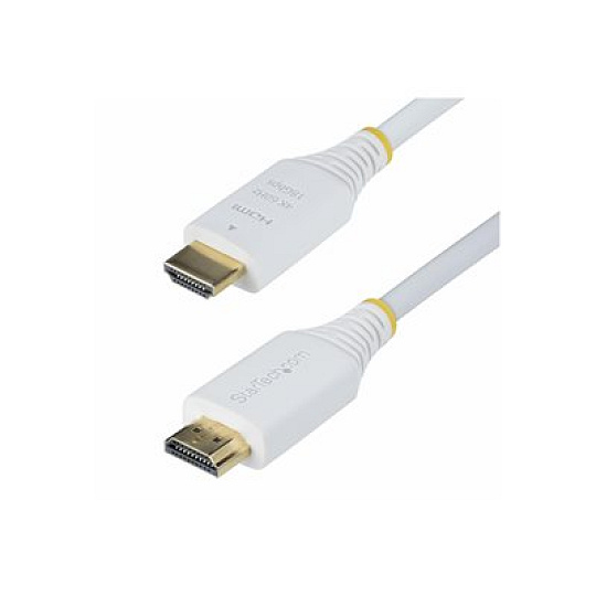 Startech 6ft (1.8m) Premium Certified High Speed HDMI Cable, 4K60Hz - Prémiove vysoká rychlost - kabel HDMI s ethernetem - HDMI s piny (male) do HDMI s piny (male) - 1.8 m - odstínený - bílá - pasivní, podpora 2K144Hz, podpora 4K60Hz, podpora HDR10