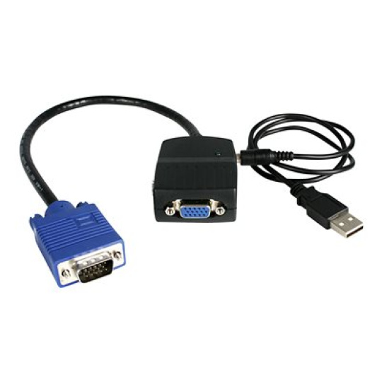 StarTech.com 2 Port VGA Video Splitter - USB Powered - 2048x1536 - VGA Video Monitor Splitter Dual Port (ST122LE) - Separátor video - 2 x VGA - desktop