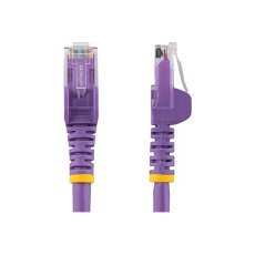 Startech 3m CAT6 Ethernet Cable, 10 Gigabit Snagless RJ45 650MHz 100W PoE Patch Cord, CAT 6 10GbE UTP Network Cable w/Strain Relief, Purple, Wiring is UL Certified/TIA - Category 6 - 24AWG (N6PATC3MPL) - Sítový kabel - RJ-45 (M) do RJ-45 (M) - 3 m - UTP - CAT 6 - provedení bez hrbolku, licna - purpurová