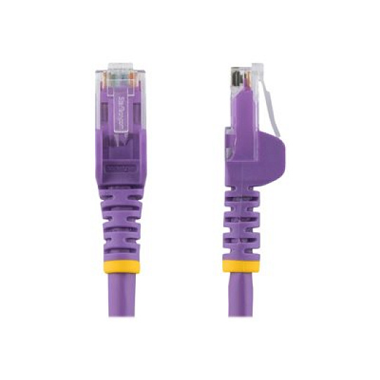 Startech 3m CAT6 Ethernet Cable, 10 Gigabit Snagless RJ45 650MHz 100W PoE Patch Cord, CAT 6 10GbE UTP Network Cable w/Strain Relief, Purple, Wiring is UL Certified/TIA - Category 6 - 24AWG (N6PATC3MPL) - Sítový kabel - RJ-45 (M) do RJ-45 (M) - 3 m - UTP - CAT 6 - provedení bez hrbolku, licna - purpurová
