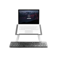 StarTech.com Adjustable Laptop Stand - Heavy Duty Steel & Aluminum - 3 Height Settings - Tilted - Ergonomic Laptop Riser for Desk (LTSTND) - Stojánek na notebook - desktop - 17" - černá, stříbrná