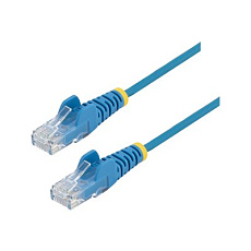 Startech 2.5m Slim LSZH CAT6 Ethernet Cable, 10 Gigabit Snagless RJ45 100W PoE Patch Cord, CAT 6 10GbE UTP Network Cable w/Strain Relief, Blue, ETL, Low Smoke Zero Halogen - Category 6 - 28AWG (N6PAT250CMBLS) - Patch kabel - RJ-45 (M) do RJ-45 (M) - 2.5 m - CAT 6 - provedení bez hrbolku - modrá