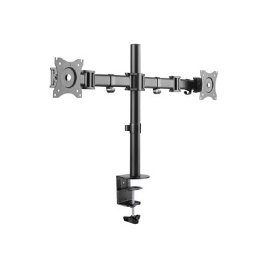 Neomounts NM-D135D - Montážní sada - plný pohyb - pro 2 LCD displeje - černá - velikost obrazovky: 10"-27" - upevnění svorkou, průchodka, upevnitelné na stůl