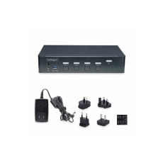 StarTech.com 4-Port DisplayPort KVM Switch, 4K 60Hz, TAA Compliant - Prepínac KVM / audio / USB - 4 x KVM / zvuk / USB - 1 místní uživatel - desktop - kompatibilní s TAA StarTech.com 4-Port DisplayPort KVM Switch, 4K 60Hz, TAA Compliant - Prepínac KVM / audio / USB - 4 x KVM / zvuk / USB - 1 místní uživatel - desktop - kompatibilní s TAA