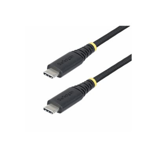 StarTech.com 2m USB-C Charging Cable, 240W, Silicone Jacket w/Braid - USB kabel - 24 pin USB-C (M) do 24 pin USB-C (M) - USB 2.0 - 48 V - 5 A - 2 m - technologie Extended Power Range (EPR), napájení USB (240 W) - cerná