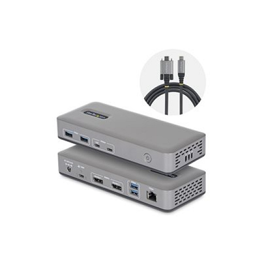 Startech - Dokovací stanice - pro laptop - USB-C 3.2 Gen 2 - 2 x DP - 1GbE - Velká Británie, Evropa