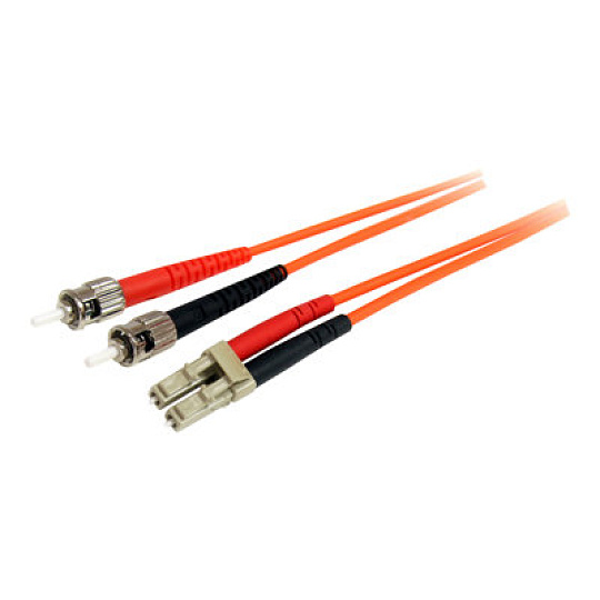 Startech 3m Fiber Optic Cable - Multimode Duplex 62.5/125 - LSZH - OM1 - LC to ST Cat6 Patch Cable (FIBLCST3) - Patch kabel - multirežim LC (M) do ST nekolik režimu (M) - 3 m - 3 m - optické vlákno - duplex - 62,5 / 125 mikron