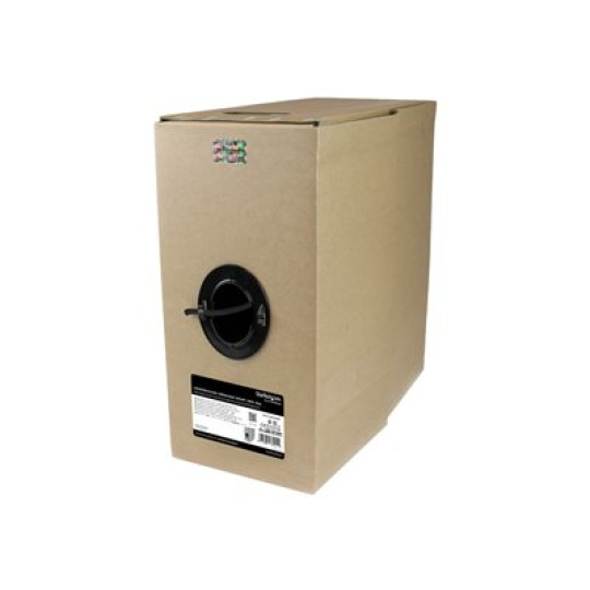 StarTech.com 1000 ft Bulk Roll of Black CMR Cat6 Solid UTP Riser Cable - Cat 6 Riser Cable - Cat.6 CMR Ethernet Cable - 23 AWG - Black (WIR6CMRBK) - Kabel horizontální - 304.9 m - UTP - CAT 6 - podložka, pevný - cerná