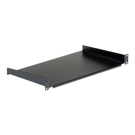 StarTech.com 1U Fixed Server Rack Mount Shelf, 10in Deep Steel Universal Cantilever Tray for 19" AV/Data/Network Equipment Rack with Cage Nuts & Screws, 44lbs Weight Capacity, 10" Deep - 1U Network Rack Shelf (CABSHELF1U10) - Police skříně - černá - 1U - 10"