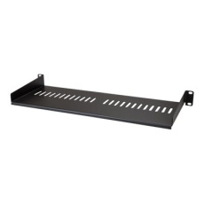 StarTech.com 1U Vented Server Rack Cabinet Shelf, 7in Deep Fixed Cantilever Tray, Rackmount Shelf for 19" AV/Data/Network Equipment Enclosure w/ Cage Nuts & Screws, 44lbs Weight Capacity - 1U Vented Rack Shelf (CABSHELF1U7V) - Police skříně - černá - 1U - 7"