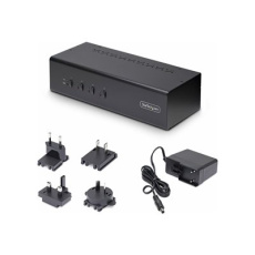 StarTech.com 4-Port Dual-Monitor DisplayPort KVM Switch, 4K 60Hz, 2x USB 5Gbps Hub Ports, 2x USB 2.0 HID Ports, Hotkey and Push-Button Switching, TAA Compliant - 3.5mm Audio, HDCP (P4DD46A2-KVM-SWITCH) - Prepínac KVM / audio - 4 x KVM / zvuk / USB - 1 místní uživatel - desktop - kompatibilní s TAA StarTech.com 4-Port Dual-Monitor DisplayPort KVM Switch, 4K 60Hz, 2x USB 5Gbps Hub Ports, 2x USB 2.0 HID Ports, Hotkey and Push-Button Switching, TAA Compliant - 3.5mm Audio, HDCP (P4DD46A2-KVM-SWITCH) - Prepínac KVM / audio - 4 x KVM / zvuk / USB - 1 místní uživatel - desktop - kompatibilní s TAA