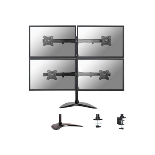 Neomounts by Newstar Select NM-D335D4 - Stojan - full-motion - pro 4 LCD displeje - černá - velikost obrazovky: 10"-27" - stolní stojan, upevnění svorkou, průchodka, upevnitelné na stůl