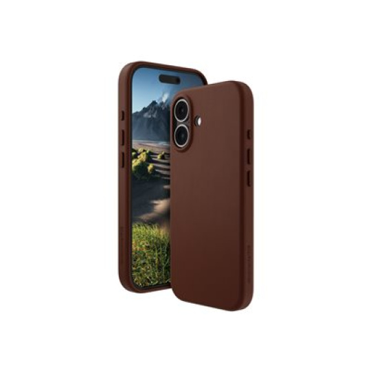 dbramante1928 Roskilde - Zadní kryt pro mobilní telefon - kompatibilita s MagSafe - kuže full-grain - dark tan - pro Apple iPhone 16
