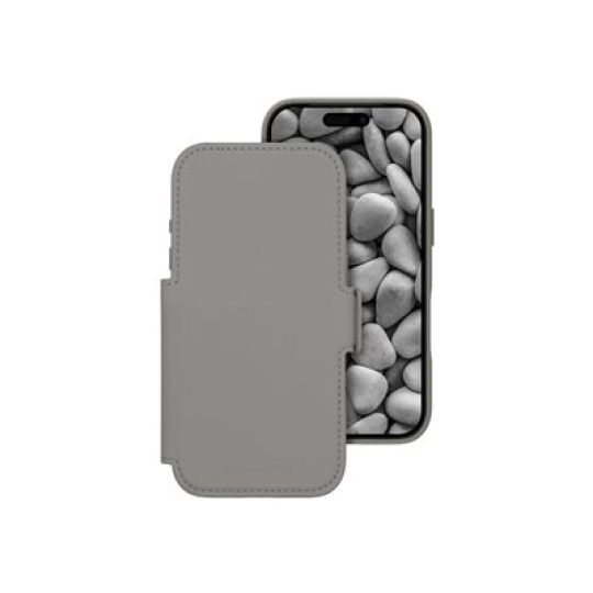 dbramante1928 Lynge - Pouzdro s klopou pro mobilní telefon - kompatibilita s MagSafe - river stone