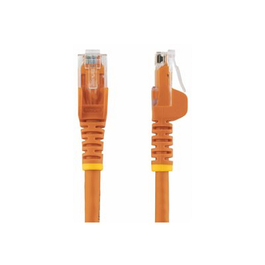 Startech 1m CAT6 Ethernet Cable, 10 Gigabit Snagless RJ45 650MHz 100W PoE Patch Cord, CAT 6 10GbE UTP Network Cable w/Strain Relief, Orange, Wiring is UL Certified/TIA - Category 6 - 24AWG (N6PATC1MOR) - Patch kabel - RJ-45 (M) do RJ-45 (M) - 1 m - UTP - CAT 6 - provedení bez hrbolku - oranžová