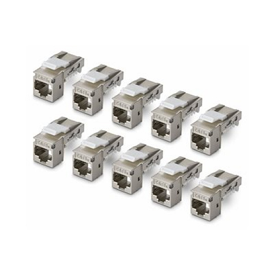 Cat6a Keystone Jack 10-Pack 90-Deg