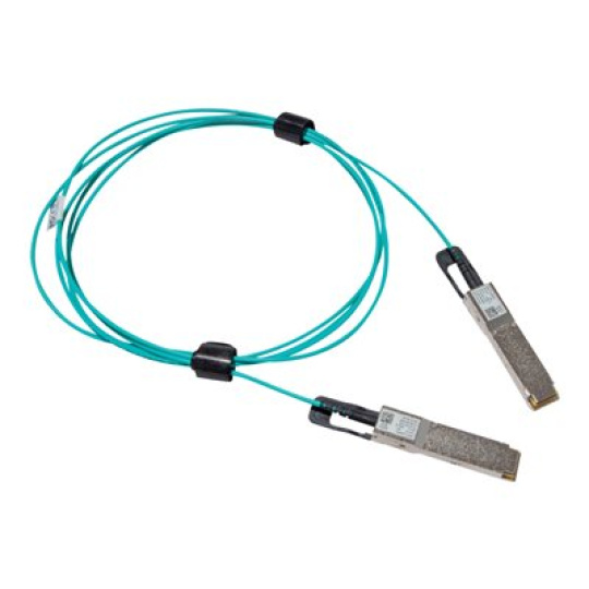 Mellanox LinkX 200GbE QSFP56 MMF Active Optical Cable - Kabel pro přímé připojení 200GBase - QSFP56 do QSFP56 - 15 m - optické vlákno - SFF-8665 - neobsahuje halogen, Active Optical Cable (AOC) - vodě - barva