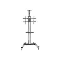 StarTech.com Heavy Duty Rolling Portable TV Cart Stand with Wheels - 32 to 75 inch - Adjustable Rotating Mobile Flat Panel Screen Mount (STNDMTV70) - Vozík - pro plochý panel - plast, hliník, ocel - cerná, stríbrná - velikost obrazovky: 32"-70" - pro P/N: HDMIPLATE StarTech.com Heavy Duty Rolling Portable TV Cart Stand with Wheels - 32 to 75 inch - Adjustable Rotating Mobile Flat Panel Screen Mount (STNDMTV70) - Vozík - pro plochý panel - plast, hliník, ocel - cerná, stríbrná - velikost obrazovky: 32"-70" - pro P/N: HDMIPLATE