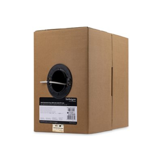 StarTech.com 1000 ft Bulk Roll of Gray CMR Cat5e Solid UTP Cable - RJ45 Patch Cable - Cat 5e Patch Cable - Cat5e Patch Cable (WIRC5ECMRGRY) - Kabel horizontální - 304.8 m - UTP - CAT 5e - pevný - šedá - pro P/N: ST121HDWP, STUTPWALLA, USB110EXT2