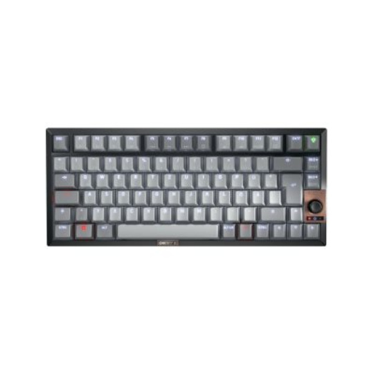 CHERRY KW 300 MX - Klávesnice - 75% - compact - podsvícená - bezdrátový - Bluetooth 5.2, USB-C - QWERTY - americká - klávesový spínač: CHERRY MX2A Silent Red - černá