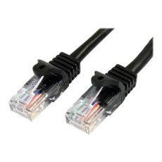 StarTech.com 2m Black Cat5e / Cat 5 Snagless Patch Cable - Patch kabel - RJ-45 (M) do RJ-45 (M) - 2 m - UTP - CAT 5e - lisovaný, provedení bez hrbolku - cerná