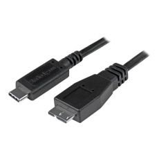 StarTech.com USB C to Micro USB Cable 0.5m - USB 3.1 Type C to Micro USB Type B Cable - Micro USB 3.1 to USB-C - Thunderbolt 3 Compatible (USB31CUB50CM) - USB kabel - 24 pin USB-C (M) do Micro-USB typu B (M) - USB 3.1 Gen 2 - 50 cm - cerná - pro P/N: HB31C2A1CGS, HB31C2A2CB, HB31C3A1CS, HB31C3ASDMB, HB31C4AS, PEXUSB311AC3, PEXUSB321C