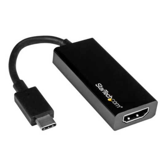 StarTech.com USB C to HDMI Adapter - USB 3.1 Type C Converter - 4K 30Hz UHD - Video adaptér - 24 pin USB-C s piny (male) do HDMI se zdírkami (female) - 14.7 cm - cerná - podpora 4K30Hz (3840 x 2160) - pro P/N: BNDTB10GI, BNDTB210GSFP, BNDTB410GSFP, BNDTB4M2E1, BNDTBUSB3142, TB3DK2DPM2