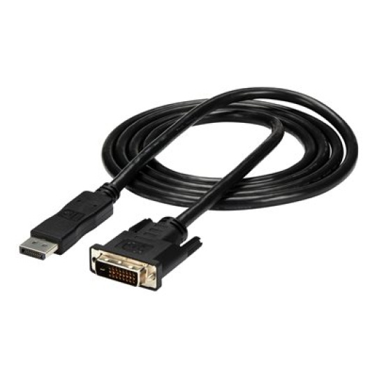 StarTech.com 6ft / 1.8m DisplayPort to DVI Cable - 1920x1200 - DVI Adapter Cable - Multi Monitor Solution for DP to DVI Setup (DP2DVIMM6) - Kabel DisplayPort - DisplayPort (M) do DVI-D (M) - 1.8 m - černá - pro P/N: DPPNLFM3, DPPNLFM3PW