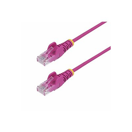 Startech 1m Pink Slim CAT6 Ethernet Cable, Snagless, 28AWG, LSZH - Patch kabel - RJ-45 (M) do RJ-45 (M) - 1 m - 3.6 mm - UTP - CAT 5/5e/6 - IEEE 802.3bt - neobsahuje halogen, provedení bez hrbolku, stranded med - ružová