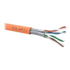 Solarix SXKD-7A-1200-SSTP-LSOHFR-B2ca - Kabel horizontální - 500 m - 8 mm - SSTP - CAT 7 - neobsahuje halogen - oranžová, RAL 2003