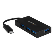 StarTech.com 4 Port USB C Hub with 4x USB-A Ports USB 3.0 (USB 3.1/3.2 Gen 1 SuperSpeed 5Gbps), USB Bus or Self Power, Portable USB Type-C to USB-A BC 1.2 Charging Hub w/Power Adapter - Windows/macOS/Linux (HB30C4AFS) - Rozbočovač - 4 x SuperSpeed USB 3.0 - desktop StarTech.com 4 Port USB C Hub with 4x USB-A Ports USB 3.0 (USB 3.1/3.2 Gen 1 SuperSpeed 5Gbps), USB Bus or Self Power, Portable USB Type-C to USB-A BC 1.2 Charging Hub w/Power Adapter - Windows/macOS/Linux (HB30C4AFS) - Rozbočovač - 4 x SuperSpeed USB 3.0 - desktop