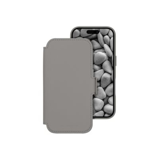 dbramante1928 Lynge - Pouzdro s klopou pro mobilní telefon - kompatibilita s MagSafe - river stone