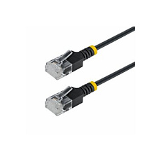 Startech - Patch kabel - RJ-45 (M) do RJ-45 (M) - 50 cm - 2.6 mm - UTP - CAT 6a - provedení bez hrbolku, ultra-tenký, stranded med - cerná Startech - Patch kabel - RJ-45 (M) do RJ-45 (M) - 50 cm - 2.6 mm - UTP - CAT 6a - provedení bez hrbolku, ultra-tenký, stranded med - cerná