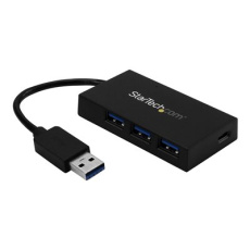 StarTech.com 4 Port USB 3.0 Hub, USB Type-A Hub with 1x USB-C & 3x USB-A (SuperSpeed 5Gbps), USB Bus or Self-Powered, Portable USB 3.1/USB 3.2 Gen 1 BC 1.2 Charging Hub w/ Power Adapter - Windows/macOS/Linux (HB30A3A1CSFS) - Rozbocovac - 3 x SuperSpeed USB 3.0 + 1 x USB-C - desktop - pro P/N: CFASTRWU3C, SDMSDRWU3AC, USB312SAT3CB, USB315CB2M, USBLT1MWS, USBLTM1MBK, USBLTM1MWH