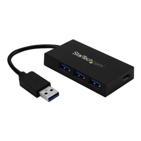 StarTech.com 4 Port USB 3.0 Hub, USB Type-A Hub with 1x USB-C & 3x USB-A (SuperSpeed 5Gbps), USB Bus or Self-Powered, Portable USB 3.1/USB 3.2 Gen 1 BC 1.2 Charging Hub w/ Power Adapter - Windows/macOS/Linux (HB30A3A1CSFS) - Rozbocovac - 3 x SuperSpeed USB 3.0 + 1 x USB-C - desktop - pro P/N: CFASTRWU3C, SDMSDRWU3AC, USB312SAT3CB, USB315CB2M, USBLT1MWS, USBLTM1MBK, USBLTM1MWH