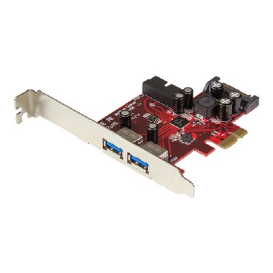 StarTech.com 4 Port PCI Express USB 3.0 Card - 2 Ext & 2 Int (IDC) - SATA Power - USB adaptér - PCIe 2.0 nízký profil - USB 3.0 x 4 - pro P/N: ST1030USBM, ST7300USBME