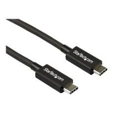StarTech.com 2.6ft (80cm) Thunderbolt 3 Cable, 40Gbps, 100W PD, 4K/5K Video, Thunderbolt-Certified, Compatible w/ TB4/USB 3.2/DisplayPort - Kabel Thunderbolt - 24 pin USB-C (M) do 24 pin USB-C (M) - Thunderbolt 3 / USB / DisplayPort - 80 cm - podporuje 4K, podpora 5K - černá - pro P/N: PEXUSB321C