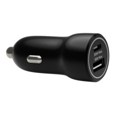 dbramante1928 re-charge - Napájecí adaptér do auta - 30 Watt - 2 výstupní konektory (USB-C, USB) - černá