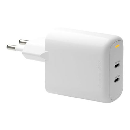 dbramante1928 re-charge - Síťový adaptér - 45 Watt - PD, QC - 2 výstupní konektory (24 pin USB-C) - bílá - Evropa