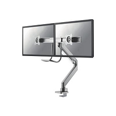 Neomounts NM-D775DX - Montážní sada - plný pohyb - pro 2 LCD displeje - stříbrná - velikost obrazovky: 10"-32" - upevnění svorkou, průchodka, upevnitelné na stůl
