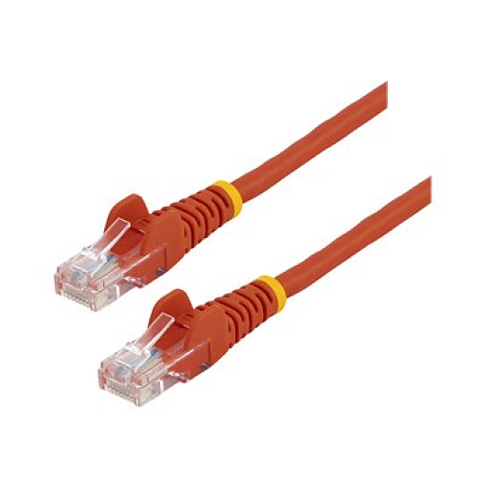 Startech CAT5e Cable - 10 m Red Ethernet Cable - Snagless - CAT5e Patch Cord - CAT5e UTP Cable - RJ45 Network Cable - Patch kabel - RJ-45 (M) do RJ-45 (M) - 10 m - UTP - CAT 5e - provedení bez hrbolku - cervená