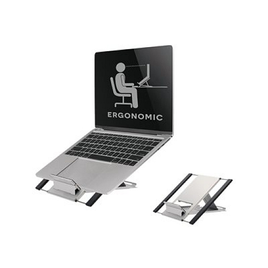 Neomounts NSLS100 - Stojan - pro notebook / tablet - stříbrná - velikost obrazovky: 10"-22" - na stůl