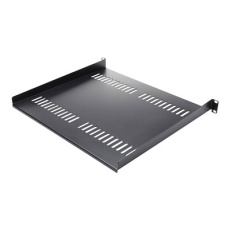 StarTech.com 1U Vented Server Rack Cabinet Shelf, 16in Deep Fixed Cantilever Tray, Rackmount Shelf for 19" AV/Data/Network Equipment Enclosure w/ Cage Nuts & Screws, 44lbs Weight Capacity - 1U Network Rack Shelf (CABSHELF116V) - Police skříně - černá - 1U - 16" - pro P/N: CABSHELF116