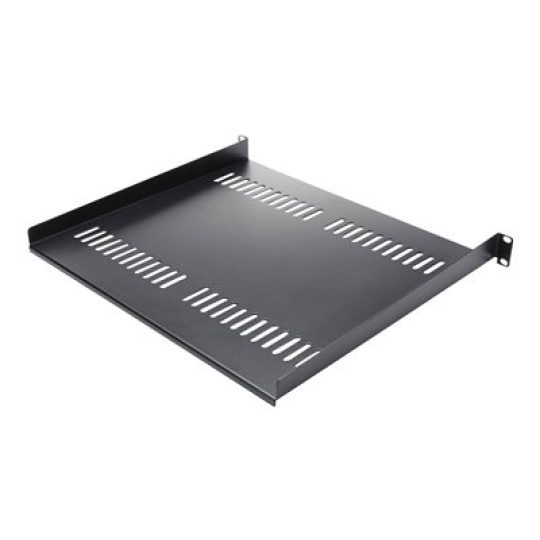 StarTech.com 1U Vented Server Rack Cabinet Shelf, 16in Deep Fixed Cantilever Tray, Rackmount Shelf for 19" AV/Data/Network Equipment Enclosure w/ Cage Nuts & Screws, 44lbs Weight Capacity - 1U Network Rack Shelf (CABSHELF116V) - Police skříně - černá - 1U - 16" - pro P/N: CABSHELF116