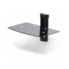 StarTech.com Floating Wall-Mounted AV Shelf, Adjustable Height Shelf For Under TV, Organize A/V Equipment On Black Tempered Glass Shelf - Police - pro komponenty audio/video - hliník, ocel, plast - černá - montáž na stěnu StarTech.com Floating Wall-Mounted AV Shelf, Adjustable Height Shelf For Under TV, Organize A/V Equipment On Black Tempered Glass Shelf - Police - pro komponenty audio/video - hliník, ocel, plast - černá - montáž na stěnu